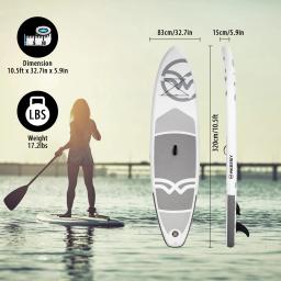 Inflável Stand Up Paddling Paddle Board, antiderrapante para todos os níveis de habilidade, surf board com bomba de ar, carry bag, barco em pé - Image 3