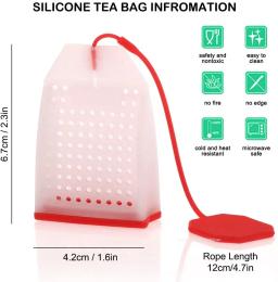 Sacos De Chá De Silicone De Grau Alimentício, Filtros Estilo Colorido, Infusores De Chá Solto Herbal, Filtros Perfumados Teaware, Ferramentas De Cozinha - Image 6