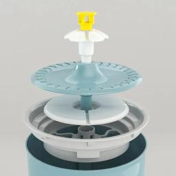 Interface USB Fonte de água potável para animais, Filtros de Carvão Ativado, Alimentador Automático LED, Recipiente para Gato, 2.4L - Image 6