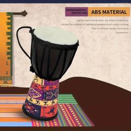 Mini tamanho Africano mão portátil tambor, percussão instrumento Musical, ABS tambor de câmara, Djembe colorido, 4 Polegada, profissional - Image 4