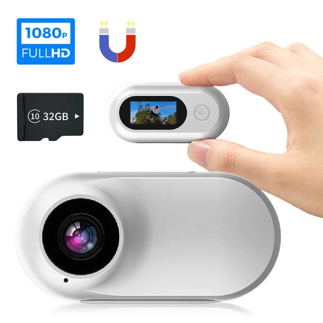 Câmera Portátil Mini Sports 1080P para Aventura e Registro de Atividades ao Ar Livre