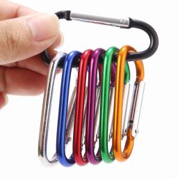 10pcs Mosquetões Liga de Alumínio Mosquetão Primavera Snap Clip Ganchos Keychain Escalada Mosquetão para Chaves Camping Ferramentas - Image 5