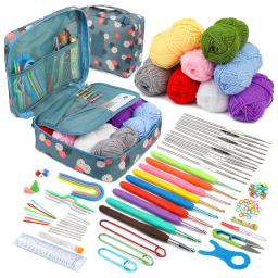 BUDDUR-Kit De Tricô De Crochê Com Agulhas E Fio De Algodão, DIY Artesanato Artesanal, Conjunto De Ferramentas De Trabalho Profissional - Image 1
