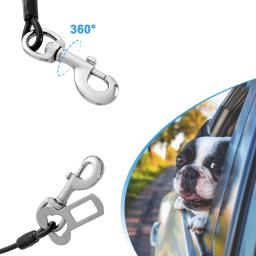 Universal Car Trela De Segurança para Animais De Estimação, Anti-mordida, Corda De Fio, Cinto De Segurança Do Cão, Cães De Viagem, Colar De Tração, Arnês Suprimentos, Veículo - Image 5
