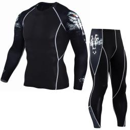 Ternos Compression Sportswear para homens, calças justas de ginástica, roupas de treinamento, treino, jogging Sports Set, Running Rashguard Treino - Image 5