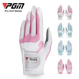 Luvas de golfe PGM Tecido de microfibra para bola de golfe feminino com luvas antiderrapantes de partículas - Image 2