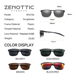 Zenottic alumínio uv400 proteção óculos de sol moda polarizada óculos de sol para pesca caminhadas golfe condução unisex - Image 3