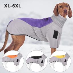 Colete impermeável com gola alta para animais de estimação, roupas grandes, jaqueta para cães grandes, casaco quente, galgo de buldogue francês, inverno - Image 1