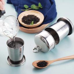Copo dobrável de aço inoxidável com chaveiro, portátil, retrátil, copos telescópicos, 75 ml, 150 ml, 250ml, 1Pc - Image 3