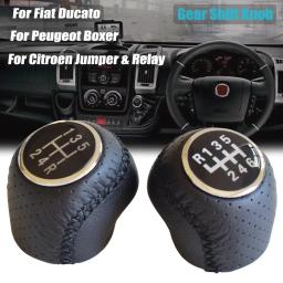 5 / 6 velocidades botão de mudança do carro shfiter alavanca handebol coberto couro para fiat grande punto evo punto 2012 acessórios estilo do carro - Image 6