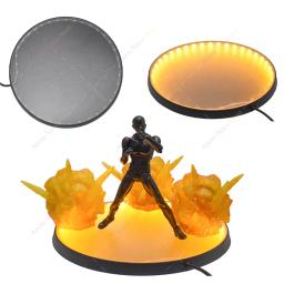 Painel de lâmpada de efeitos especiais com luz, figura de ação, vermelho e azul, Son Goku, baús Vegeta, bonecas modelo, suporte de PVC, decoração brinquedos - Image 4