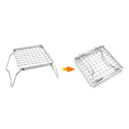 Portátil e leve Camping Grill, Grelha ajustável em aço inoxidável, Design dobrável, Perfeito para caminhadas piqueniques e pesca - Image 6