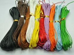 Cor misturada de algodão encerado Beading cordão para pulseira e colar, 10 vertentes, alta qualidade, UE e EUA Quality Stand, 1mm, 100 m - Image 4