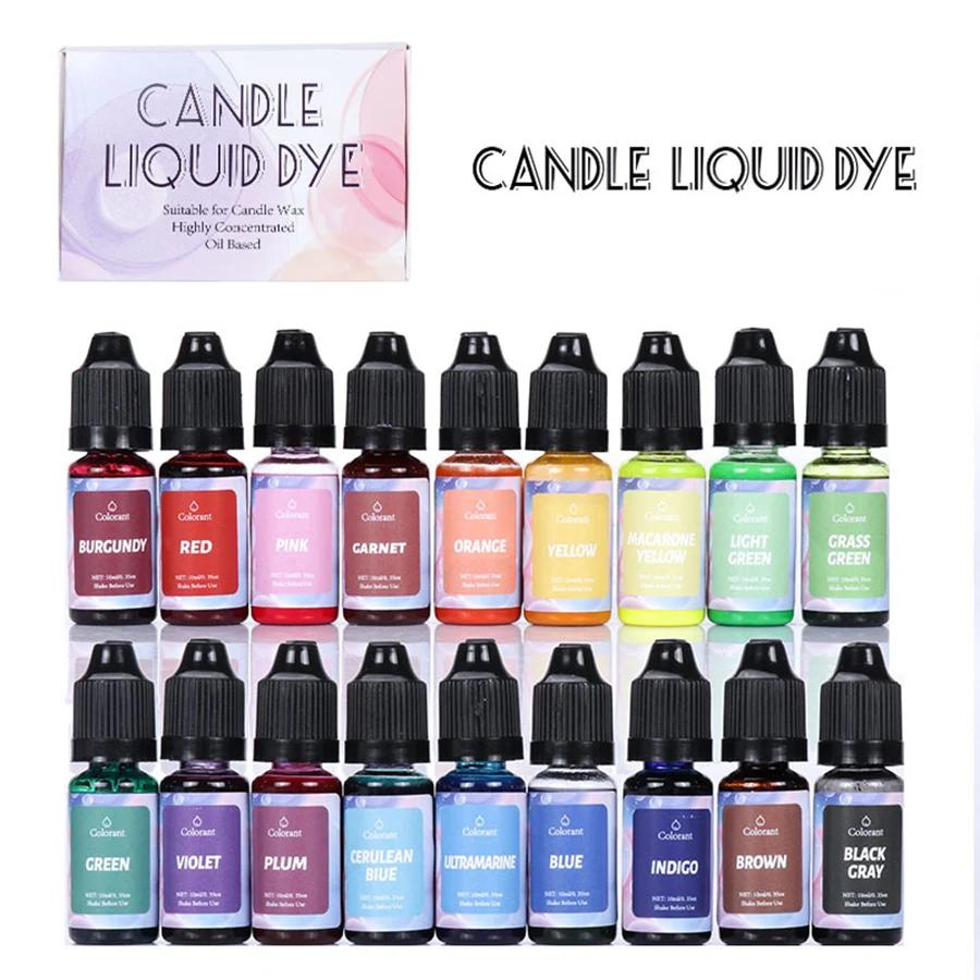 Corante à Base de Óleo Líquido para Cera de Vela, Cor Vivid Vela para Fabricação de Vela DIY, Altamente Concentrado, Natural, 18 Cores - Image 1