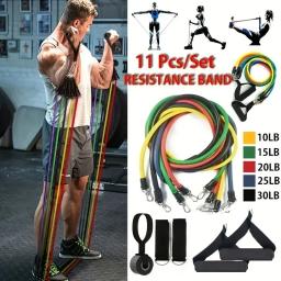 Corda de tensão multifuncional para fitness, 5 tubos, elástica, pedal de ioga, faixa de resistência, corda de tensão para alongamento, treinamento de abdômen - Image 1