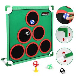 Conjunto de golfe jogo esteira alvo cinta suporte interior e exterior portátil pai criança brinquedo interativo das crianças - Image 4