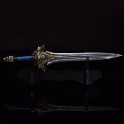 Warcraft Frostmourne Modelo de Arma, Llane Wrynn, Espada Cabeça de Leão, Toy Katana, Coleção de Ornamentos Metálicos, Presentes Meninos, 30cm - Image 2