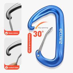 Escalada Carabiner para Camping Ao Ar Livre, Marca Aviação, Alumínio, Montanhismo Buckle, Camping Acessórios, 12KN - Image 3