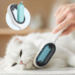 Dupla face Pet Hair Removal Comb, cabelo longo, gato e cão Grooming escova, tecido de algodão gatinho, Pet Supplies, 100pcs - Image 2