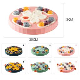 Animal de estimação gato interativo quebra-cabeça brinquedos antiderrapante tigela dispensador de alimentos alimentador lento comer lentamente pet gato cães treinamento jogo suprimentos para animais de estimação - Image 3
