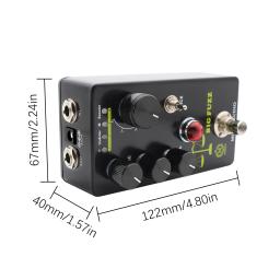 MOSKYAudio-Pedal de Efeito Guitarra FUZZ, Processador Portátil Digital Fuzz, Interruptor de Modo 4, Volume, Tom, Sustentar Controles - Image 5