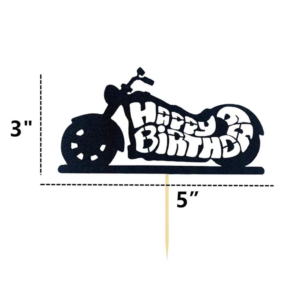 Motocicleta temática festa de aniversário decoração para meninos, sujeira bike, bolo toppers, banner, balão, feliz aniversário, festa suprimentos - Image 1