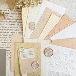 Embossing Textura Material Papers, DIY Scrapbooking, Papel de Embalagem, Colagem Diário, Album Background, Papel Craft, 10pcs por pacote - Image 2