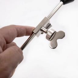 Prateado Baixo Clarinete Piso Peg Rod Peças De Montagem, 1Pc - Image 4