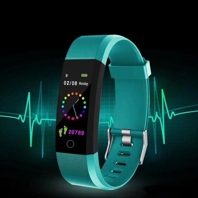 Relógio Inteligente Fitness para Homens e Mulheres com Monitoramento de Pressão Arterial e Frequência Cardíaca, Impermeável, Compatível com Android e iOS