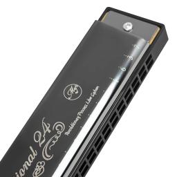 Profissional C-chave Harmonica com Caso Pano De Limpeza, ABS Resina Grade, Iniciantes, DO Mark, Instrumento De Música, 24 Buracos - Image 5