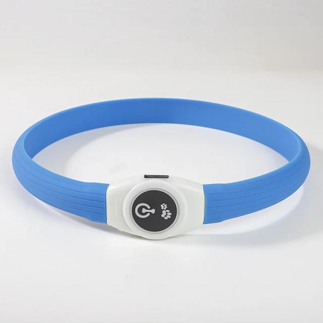 Colar LED Impermeável para Cães com Iluminação USB - Acessório Seguro e Brilhante para Pets de Todos os Tamanhos