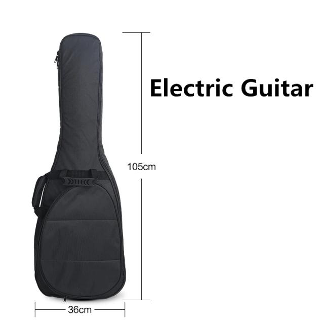 Estojo Waterproof para Guitarra Elétrica e Baixo com Bolsa de 16mm em Tecido Oxford Rígido - Mochila Ideal para Shows e Acessórios