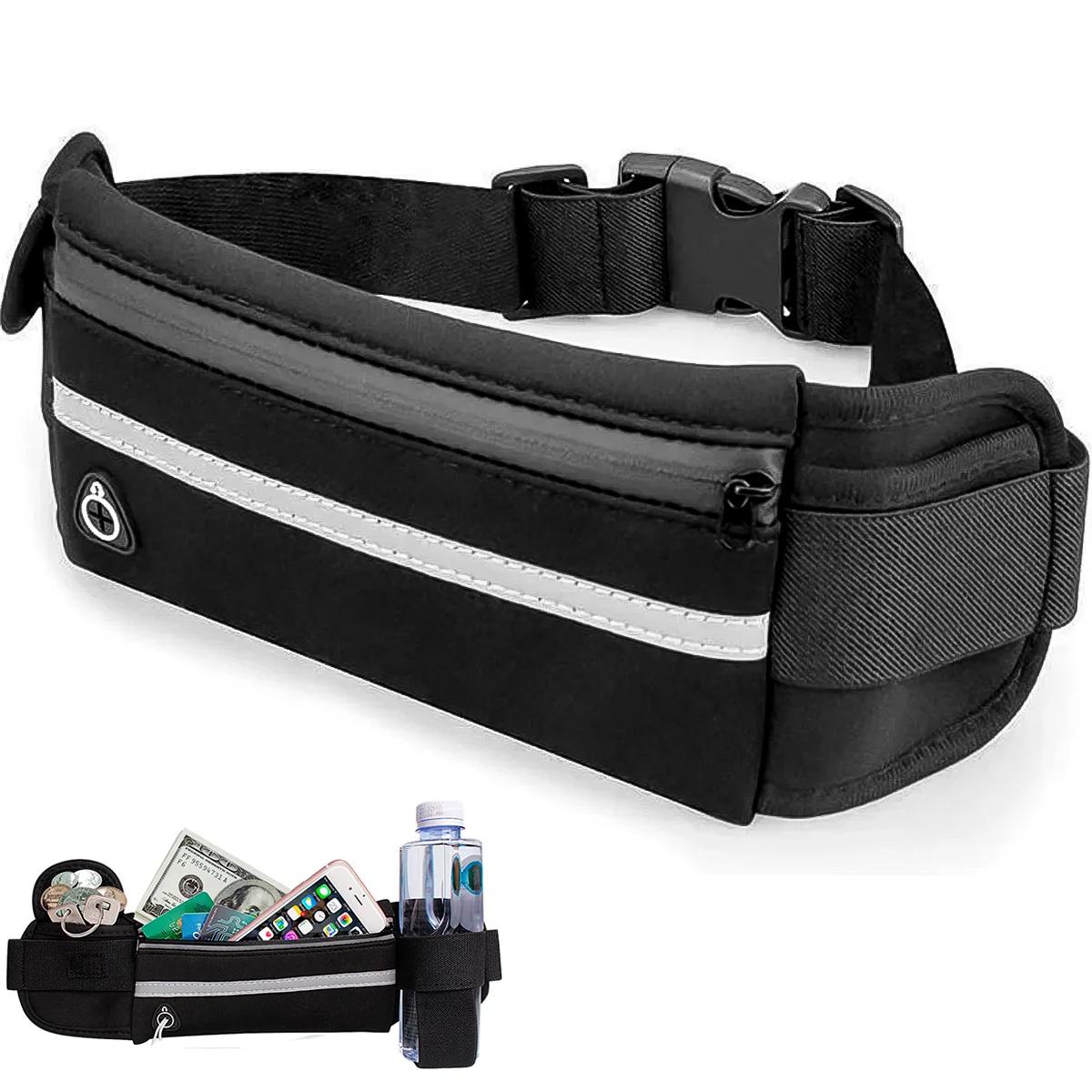 Pochete Esportiva cintura Preta porta celular garrafa utensílios para Corrida Preta - Image 1