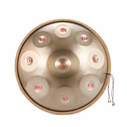 Tambor de aço Handpan para meditação Yoga, instrumentos musicais, D Minor Gold Pantam, 440HZ, 10 in, 12 in, 22 in, 432HZ, 9 Notes - Image 6