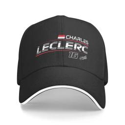 Homens e mulheres Boné de beisebol ajustável, Outdoor Sport Car Race Cap, Charles Leclerc 16, Primavera, Papai Chapéu, Personalizado - Image 1