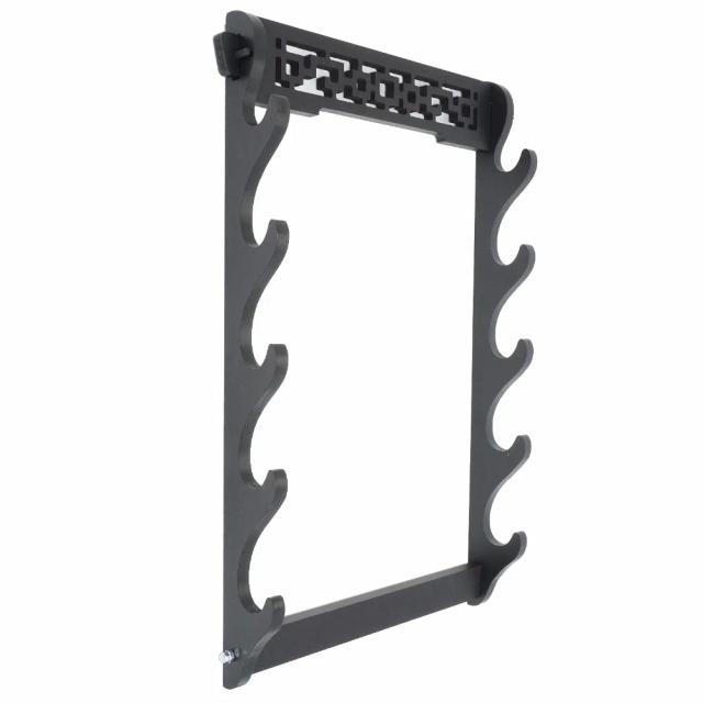 Suporte de Parede para Espadas Samurais - Expositor Elegante para Katanas, Wakizashis e Tantos com 5 Níveis