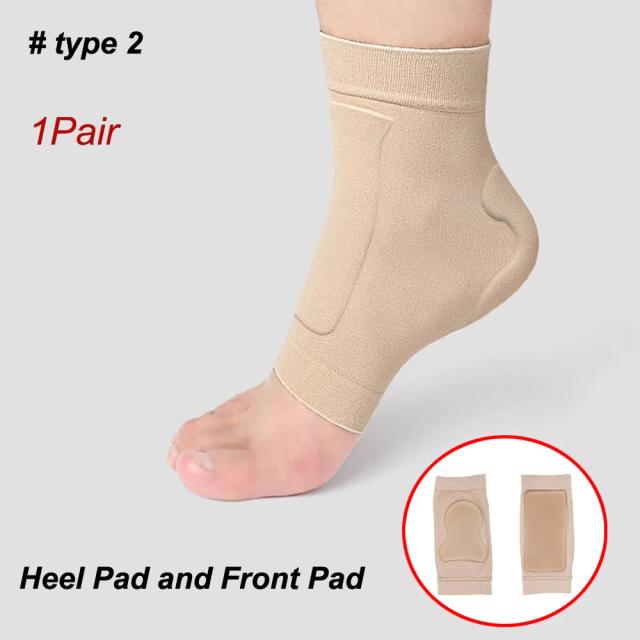 Meias de Proteção Acolchoadas para Patinação no Gelo: Conforto e Suporte para tornozelos, calcanhares e pés - 1 Par