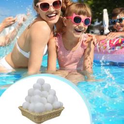 Bolas de filtro reutilizáveis do tanque de peixes com saco, mídia filtrante branca para aquário, portátil para areia - Image 2