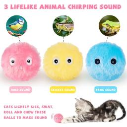 Interativo Inteligente Gato Bola Brinquedos, Gatinho Catnip, Squeaky Suprimentos, Produtos Toy Training, Animais Pet Acessórios, Pet Itens - Image 3