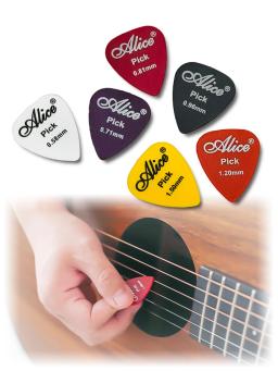 Alice Palhetas de guitarra em ABS antiderrapante Color Random Plectrum 0,58/0,71/0,81/0,96/1,20/1,50 mm Acessórios para guitarra - Image 1