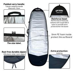 Easy Carry Surfing Board Bag, Funboard Bolsa de Viagem protetora, Wakesurf Board Bag, tem cinta, alta qualidade, 7.0 7.6 8.0 - Image 2