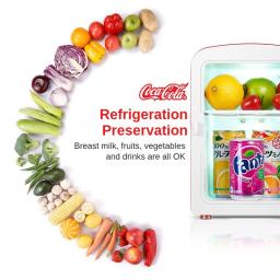 Mini Multifunctional Refrigerador de Coca-Cola, cosméticos, cerveja, bebida, refrigerador, aquecedor, dormitório, refrigerador para o carro, casa, 4L, 12V, 220V - Image 3