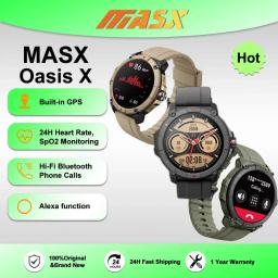 Masx-Oasis X Relógio Inteligente com GPS Premium, Bluetooth, Chamadas Telefônicas, Grau Militar, Integrado, Alexa, Hi-Fi, Estreia Mundial - Image 1