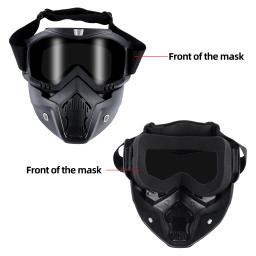 Destacável rosto completo Airsoft capacete e máscara, Paintball óculos, capacete rápido - Image 4