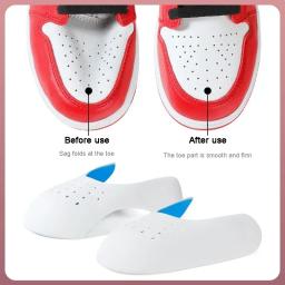 Lavável Anti-Crease Silicone Toe Protector, Bending Crack, Toe Cap Suporte, Maca Sapato, Calçados Esportivos Escudo, Novo, 2 cores - Image 2