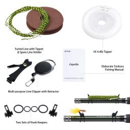 Goture tenkara vara de pesca com mosca combo 3.6m ultraleve haste de fibra carbono com linha isca clipper portátil tenkara haste conjunto equipamentos - Image 6