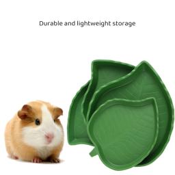 Tigela De Alimentador De Hamster De Forma De Folha, Gaiola Pequena Para Animais De Estimação, Alimentador De Alimentos Para Beber, Tigelas De Alimentação De Lagartos, Ferramentas De Banho Para Pequenos Animais - Image 1