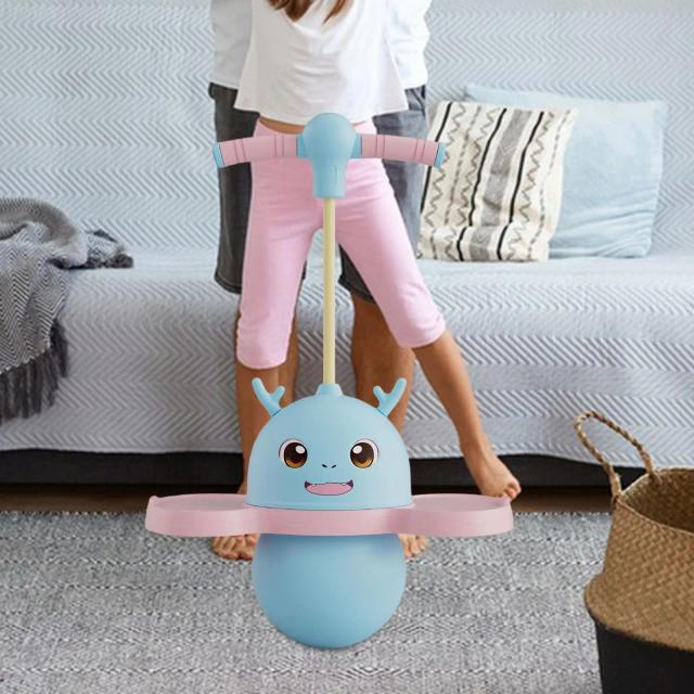 Bola Saltitante com Bomba e Alça para Treino: Brindes Divertidos para Crianças, Perfeita para Exercícios e Habilidades de Equilíbrio no Playground