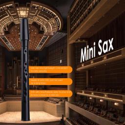 Saxofone Mini bolso para iniciantes, instrumento de 8 furos com acessórios, perfeito para aprender e praticar, 8 buracos - Image 2