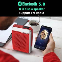 Megafone Bluetooth Microfone Sem Fio, UHF, 2.4G, T18, T21, Professor, Escola, Tour, Guia, Ioga, Reunião, Rádio FM, 30W Alto-falante, Alto-falante - Image 3